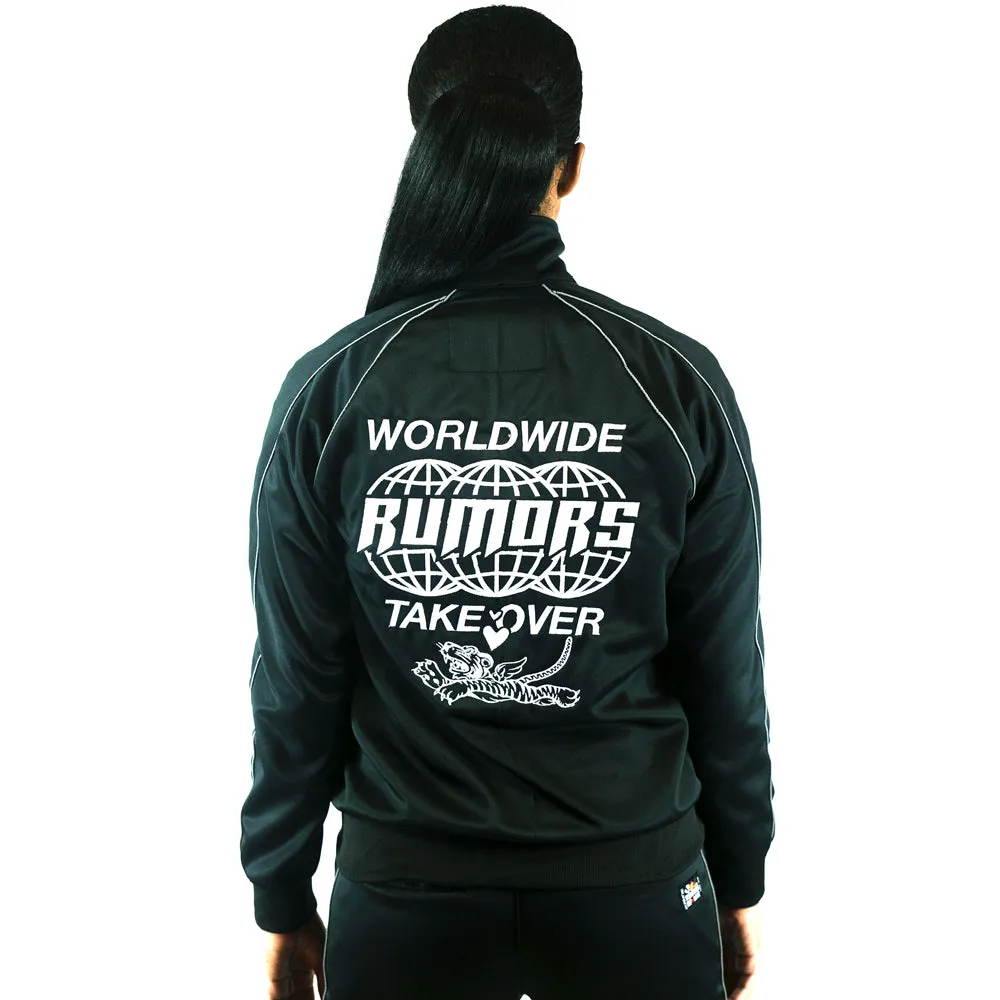 Black Worldwide Reflective Track Top