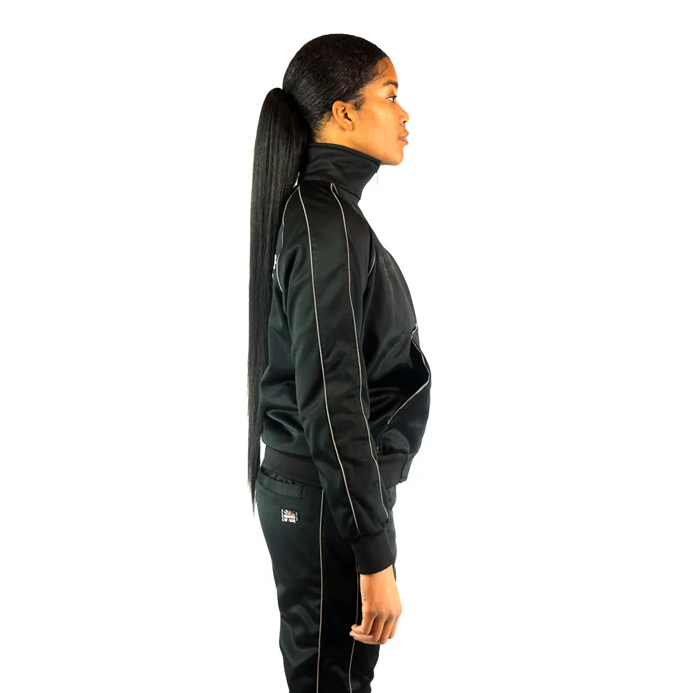 Black Worldwide Reflective Track Top