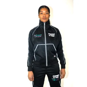 Black Worldwide Reflective Track Top