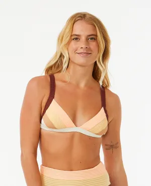 Block Party Spliced Fixed Triangle Bikini Top