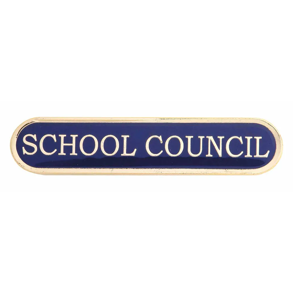 Blue School Council Enamel Bar School Badge