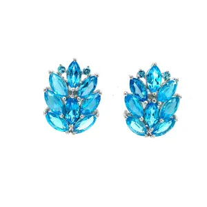 Blue Topaz Earring in .925 Sterling Silver - KST 52507
