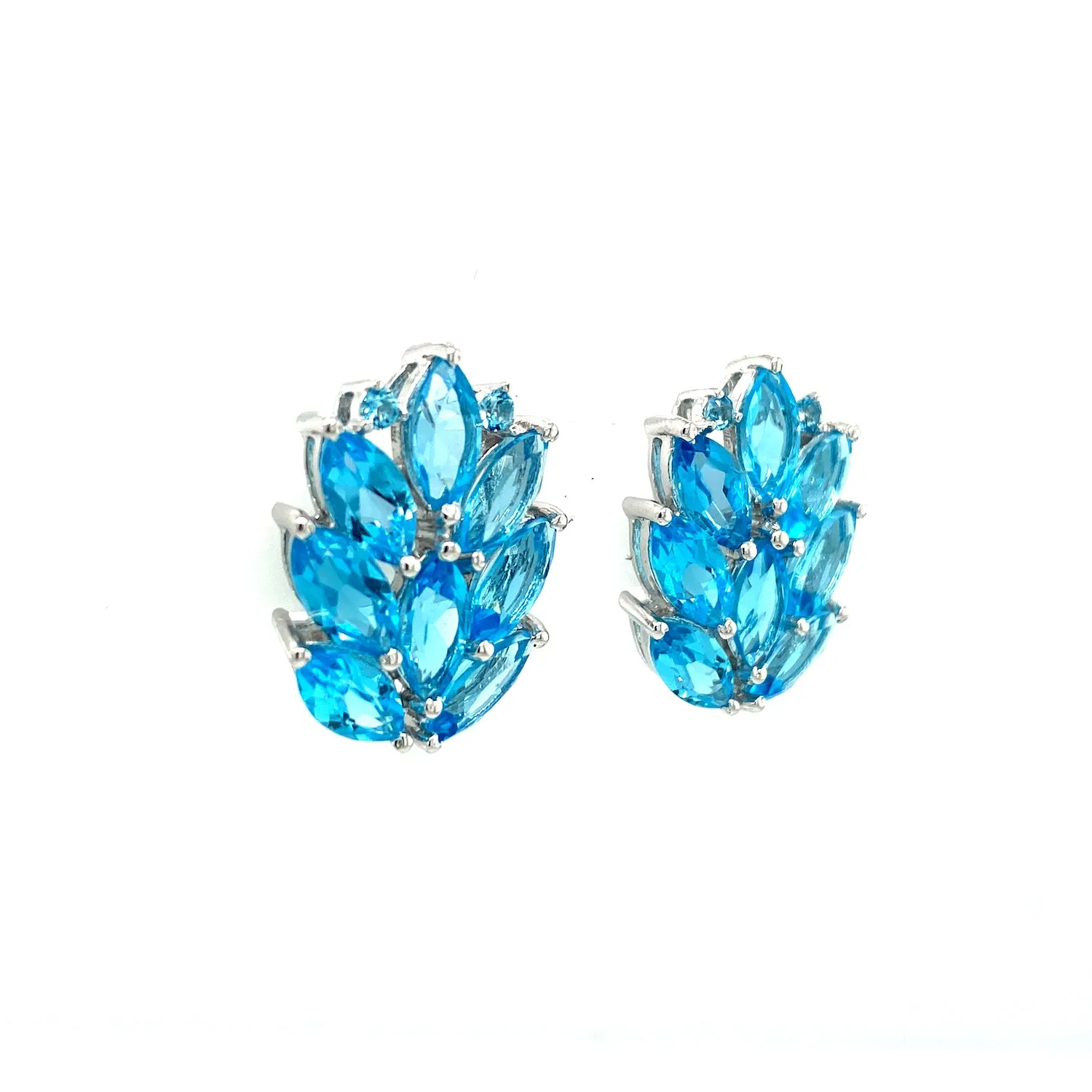 Blue Topaz Earring in .925 Sterling Silver - KST 52507