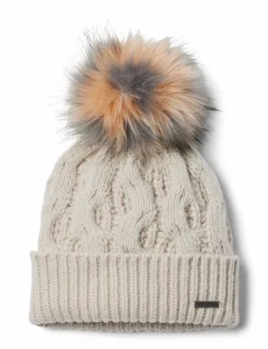 Boundless Days Cable Knit Pom Beanie - Dark Stone