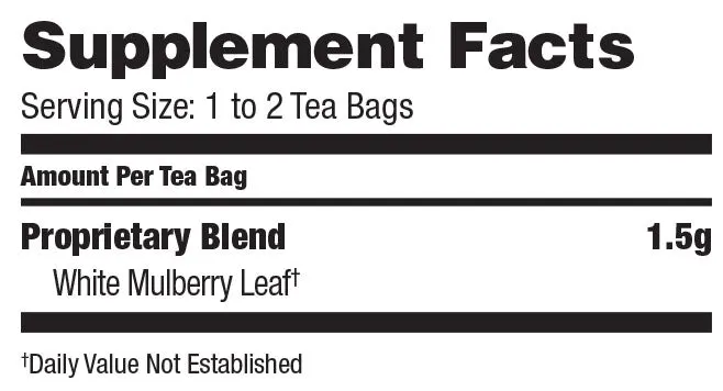 Bravo Tea, White Mulberry Leaf, 20 Tea Bags