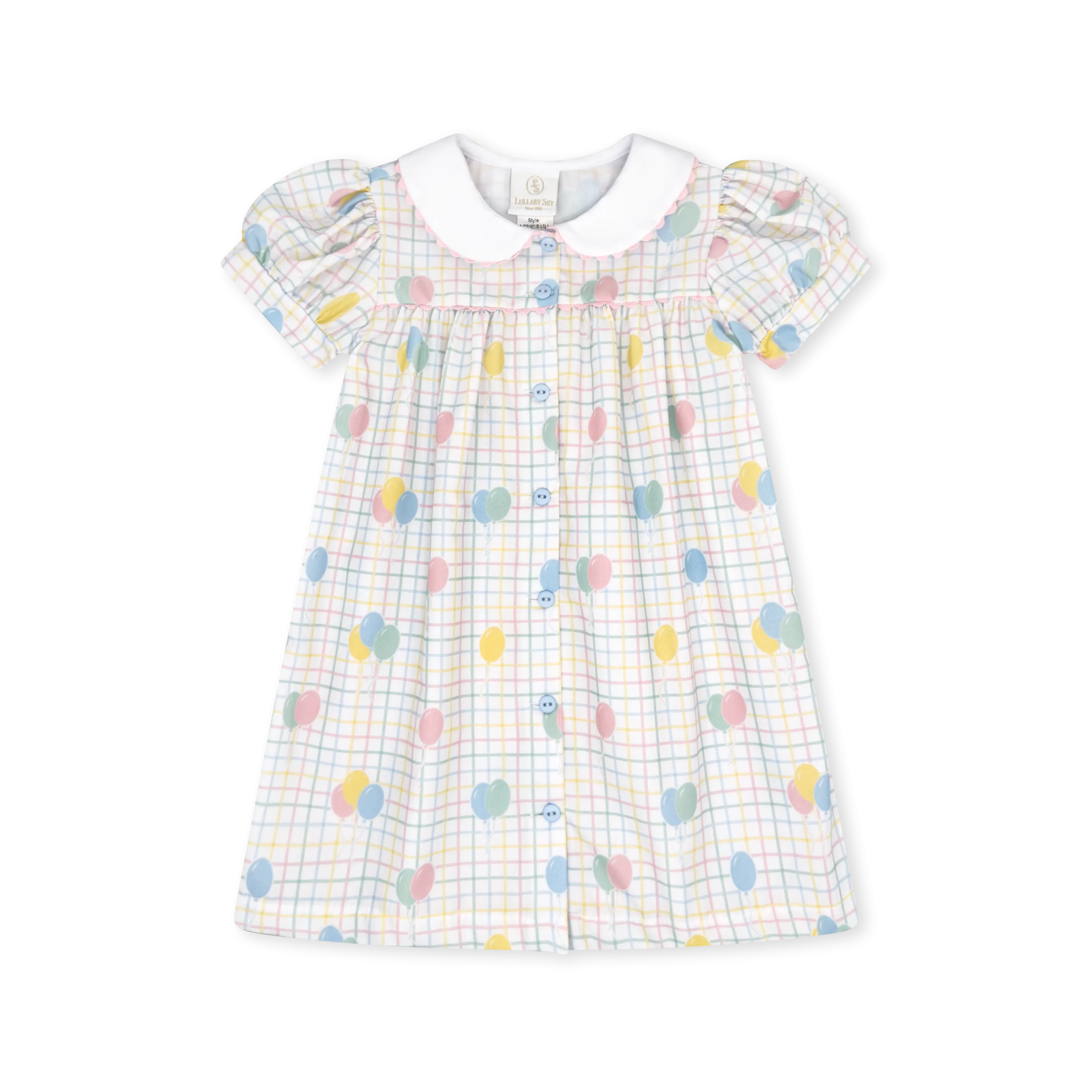 Breccan Dress - Party Time Balloon Plaid