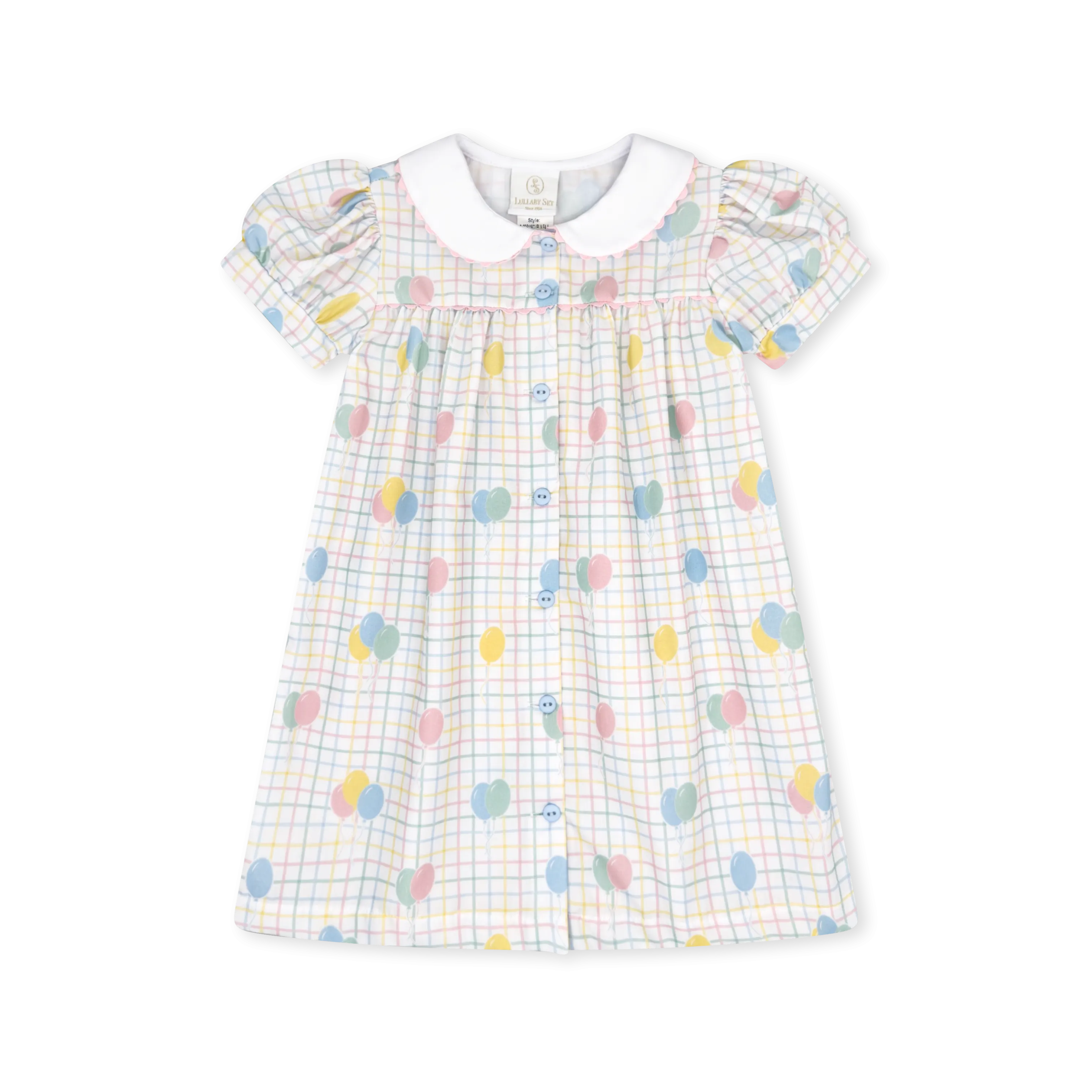 Breccan Dress - Party Time Balloon Plaid