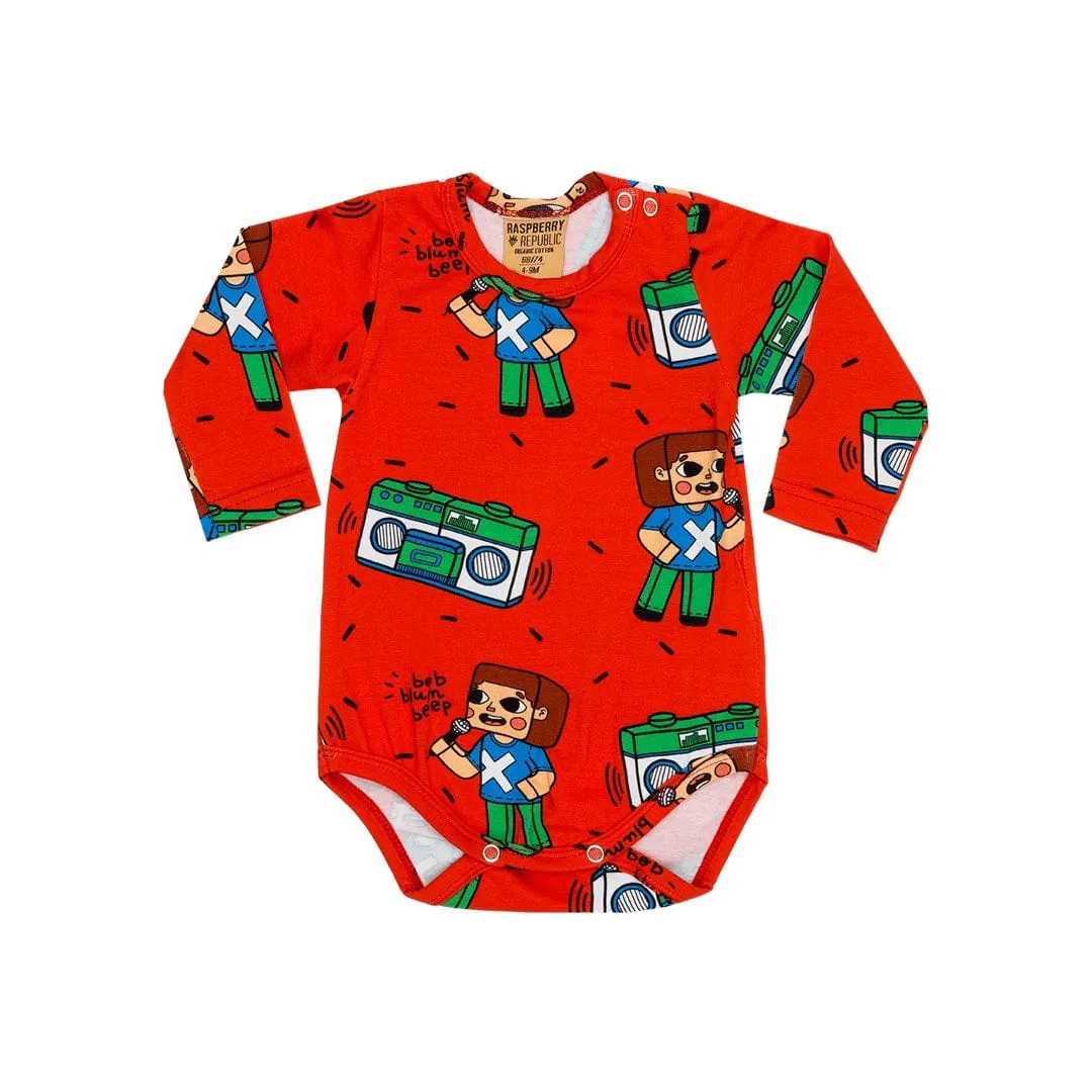 Brick Party Long Sleeve Bodysuit [only 4-9 Months left]