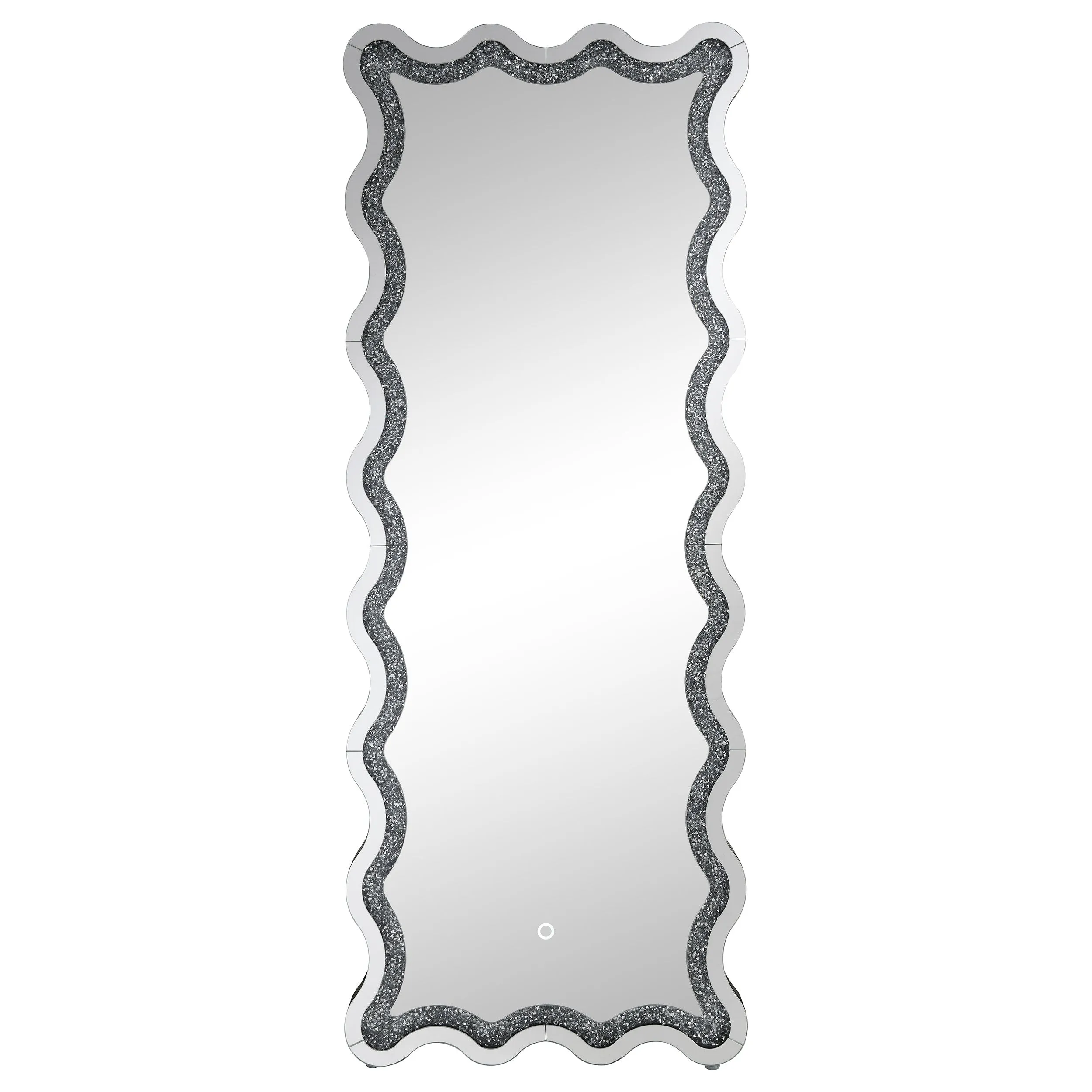Brixey 24 x 63 Inch LED Lighting Standing Floor Mirror Black