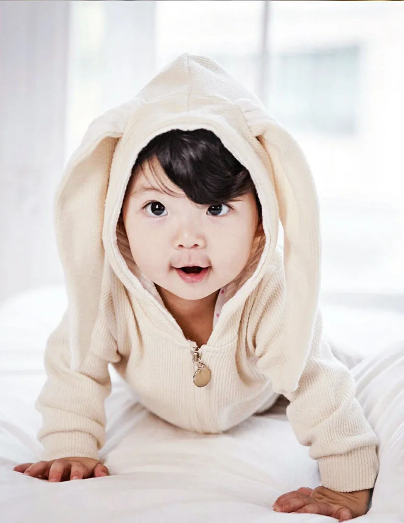 Bunny Hooded Jumpsuit Grey