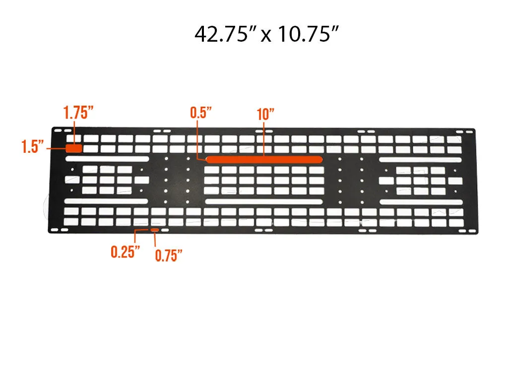 Cali Raised LED MOLLE Panel For Sherpa Roof Rack