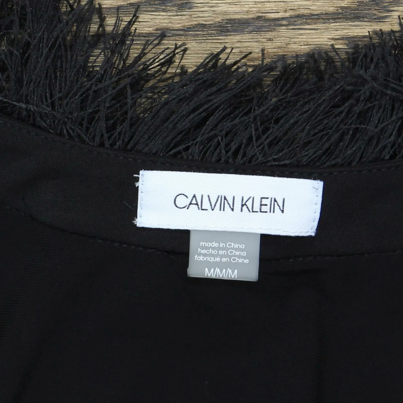 Calvin Klein Women's Feather-Trim Shrug Cardigan Black Medium