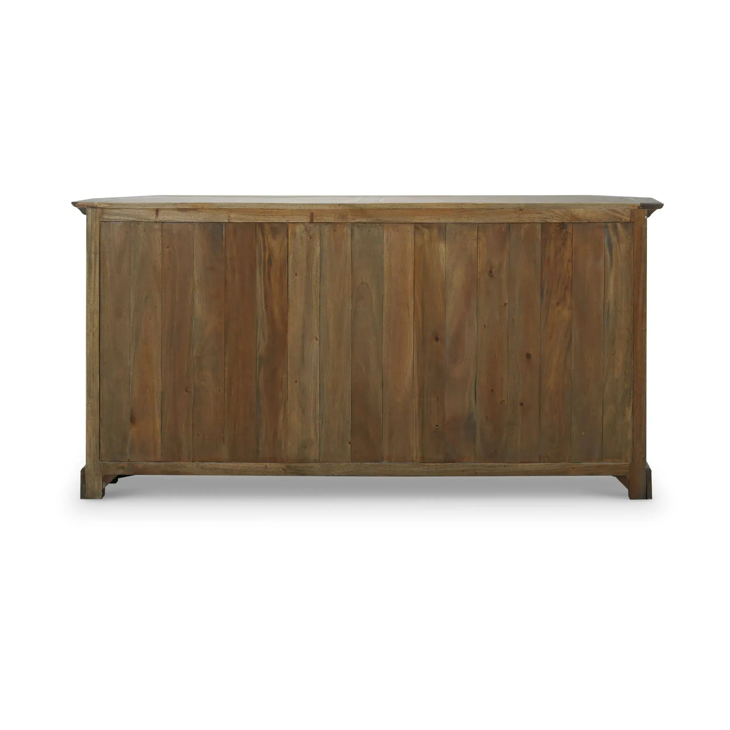 Cape Cod Narrow Media Console in Straw Wash w/ Architectural White Interior