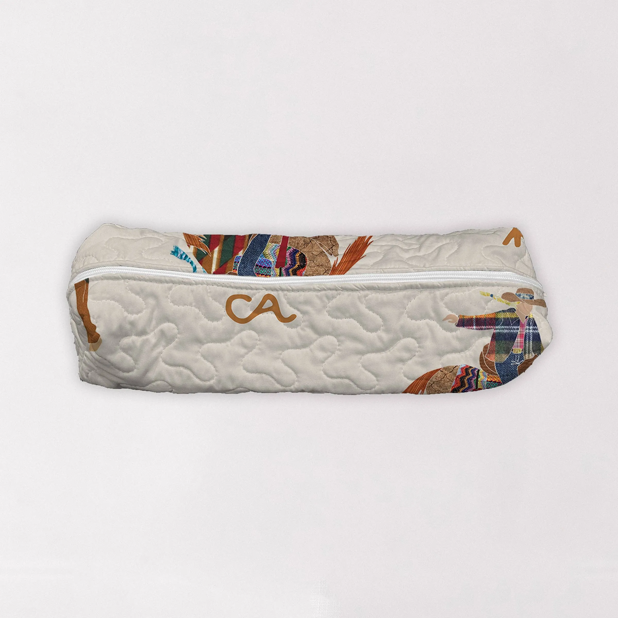 Casey Cowgirl Patchwork Linen Quilted Hot Tools Bag