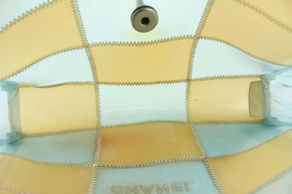 Chanel Clear Blue x Beige Patchwork Classic Flap 1115c16