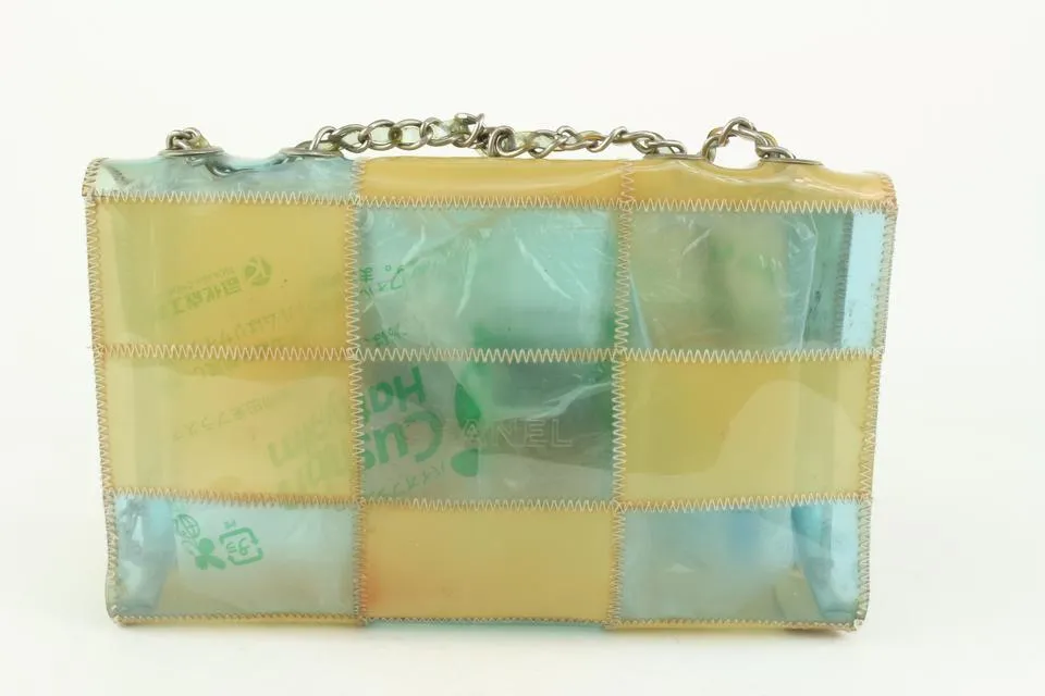 Chanel Clear Blue x Beige Patchwork Classic Flap 1115c16