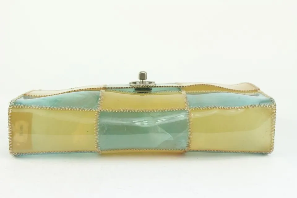 Chanel Clear Blue x Beige Patchwork Classic Flap 1115c16