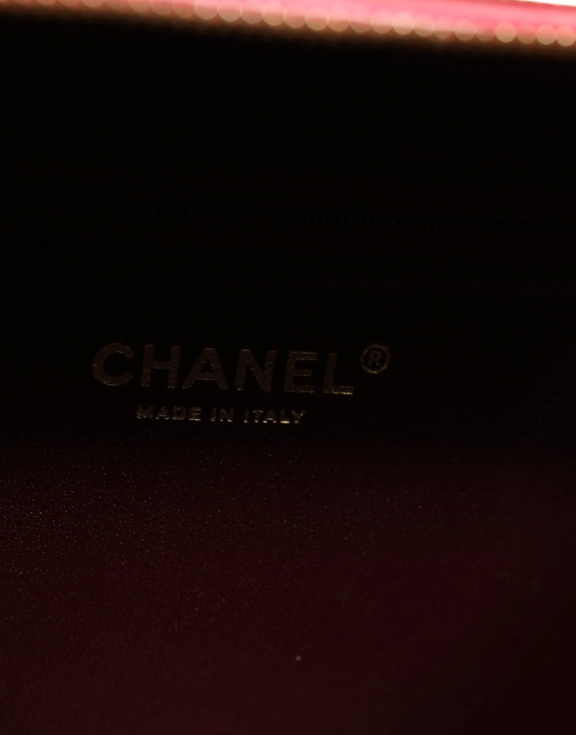 Chanel Pink Seal Matelasse Chain CC Lamb Skin Leather Bag