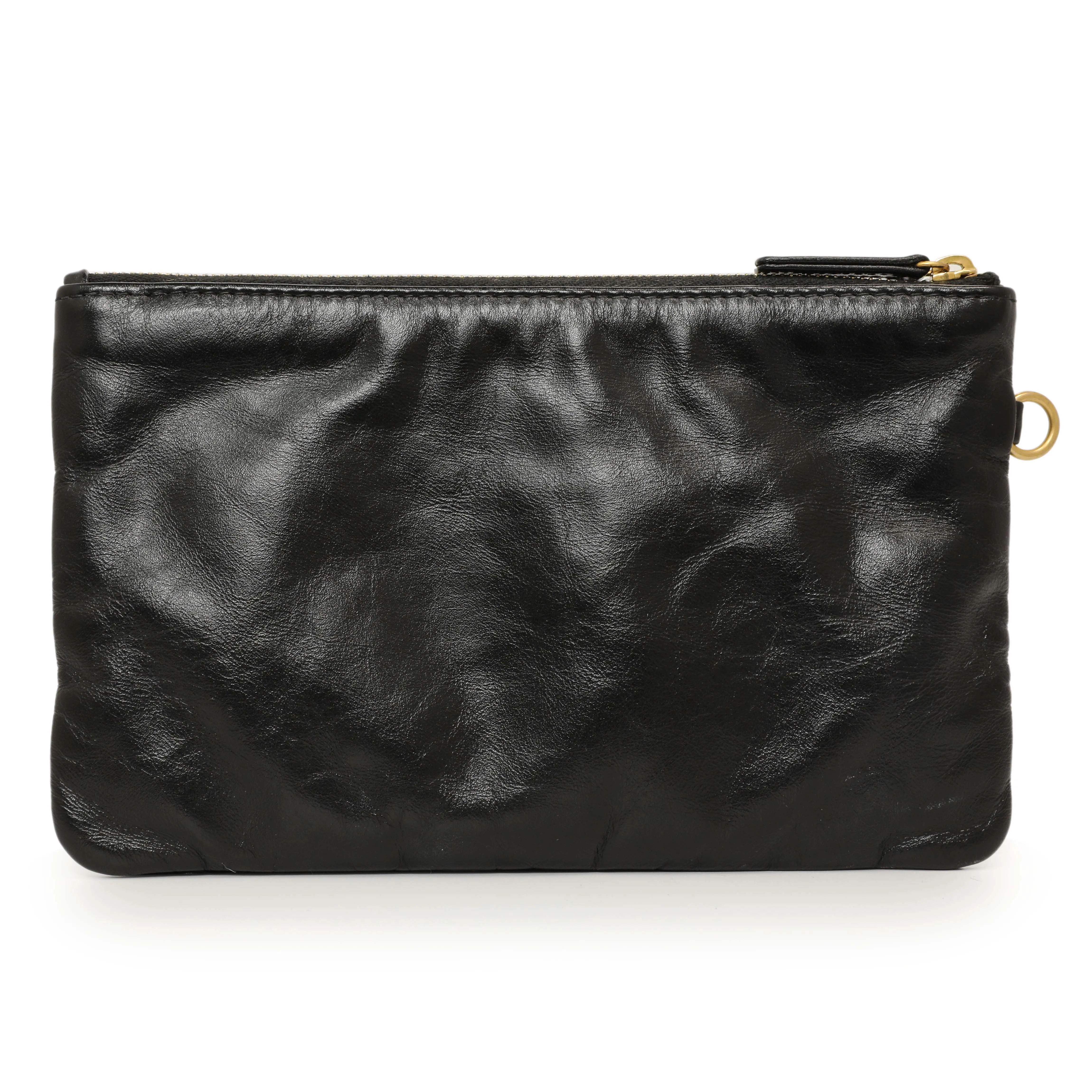 Chanel Shiny Black Quilted Shiny Calfskin Large Chanel 22