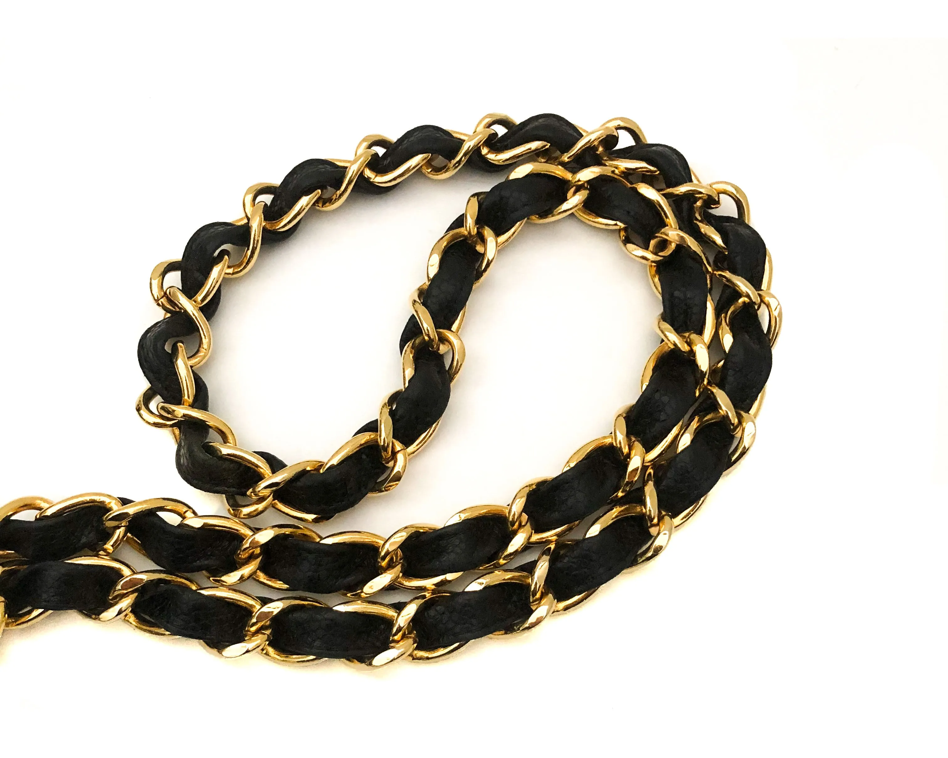 Chanel Vintage Black Caviar Vertical Quilted Jumbo