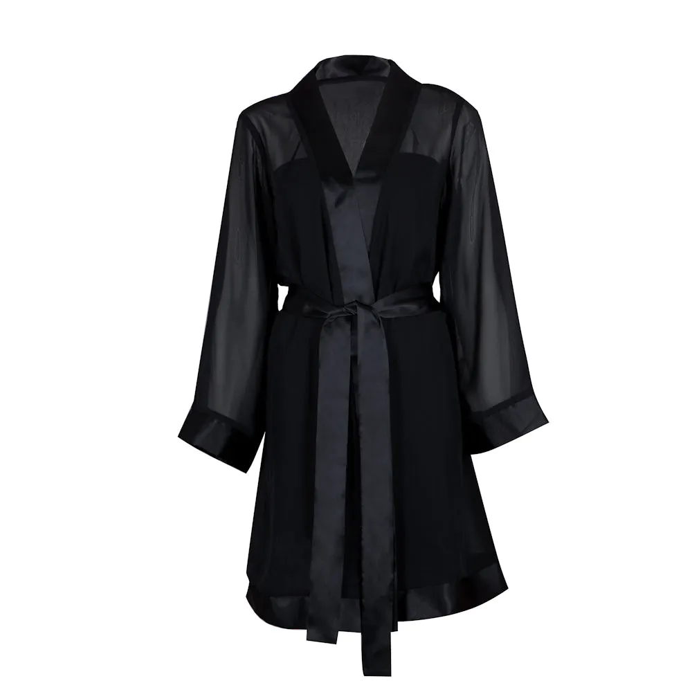 Chiffon Kimono Black