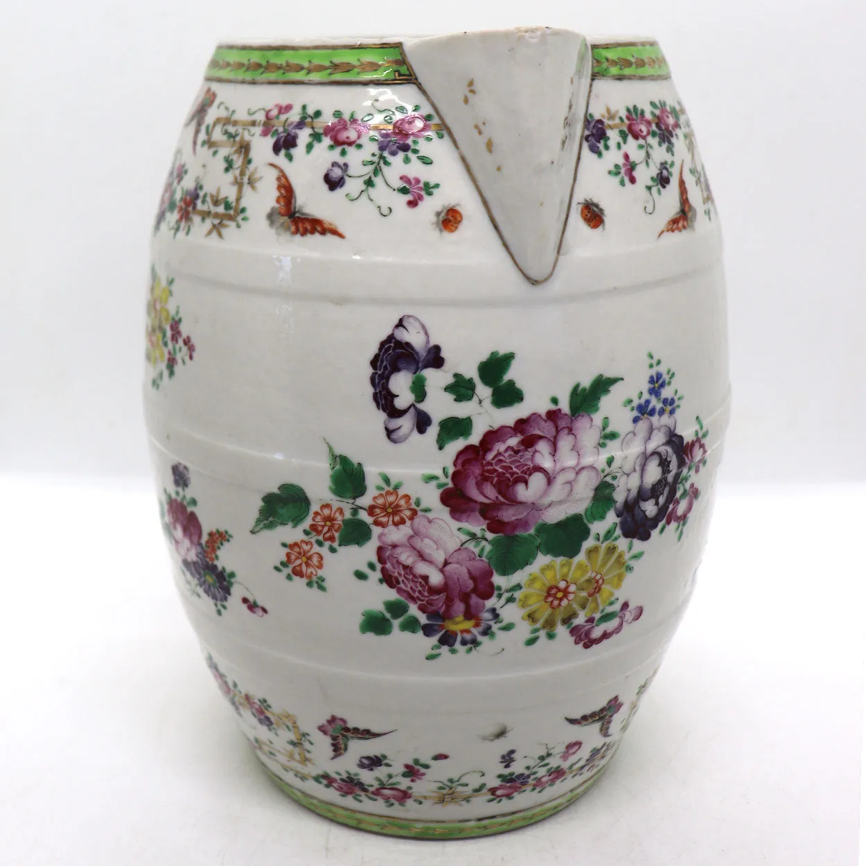 Chinese Export Qianlong Famille Rose Porcelain Cider Pitcher