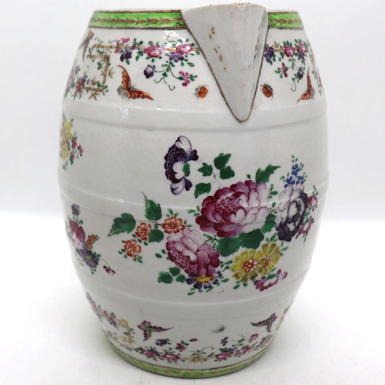Chinese Export Qianlong Famille Rose Porcelain Cider Pitcher