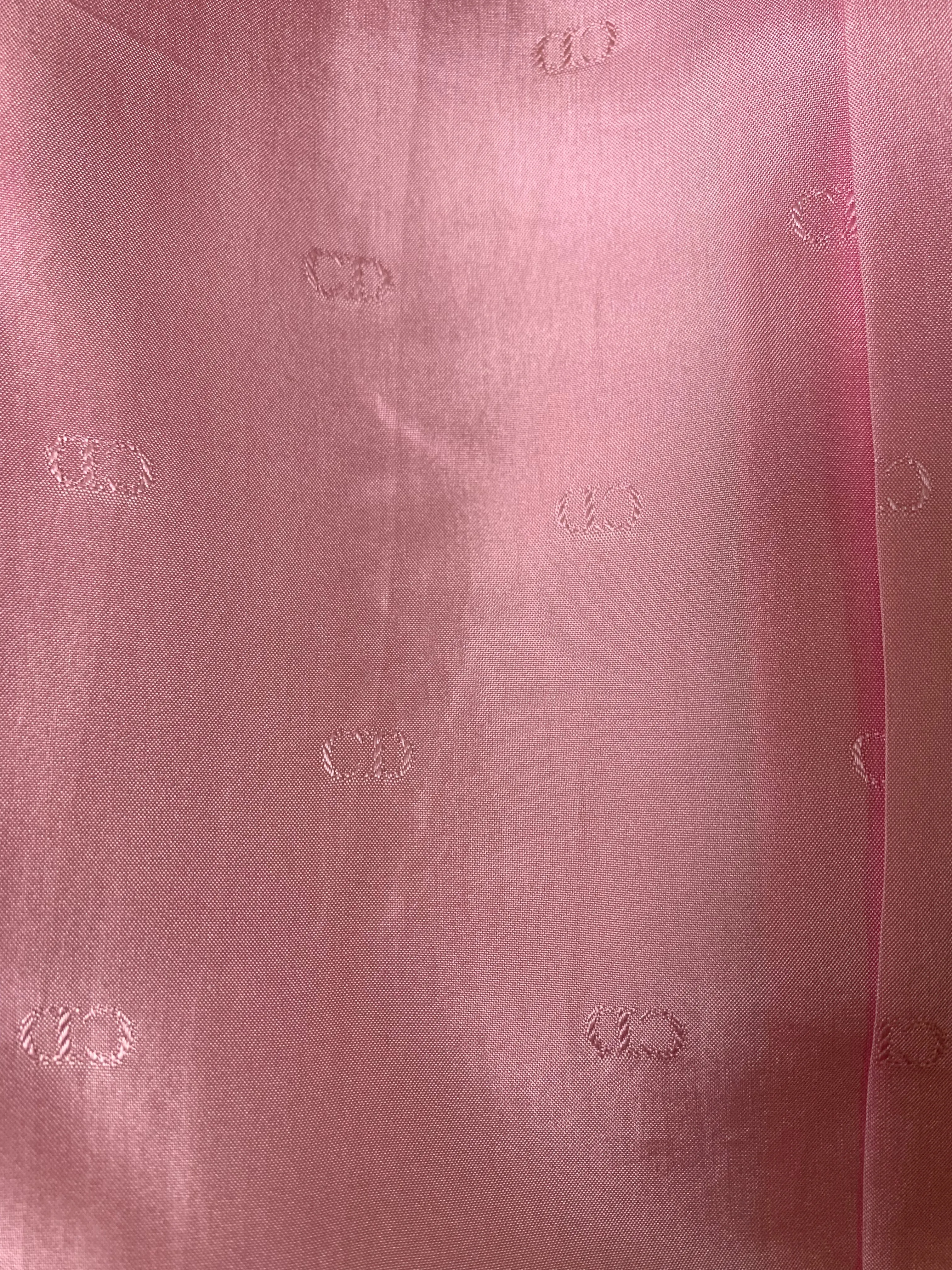 Christian Dior Early 2000s Pink Raw Silk Open Front  Jacket