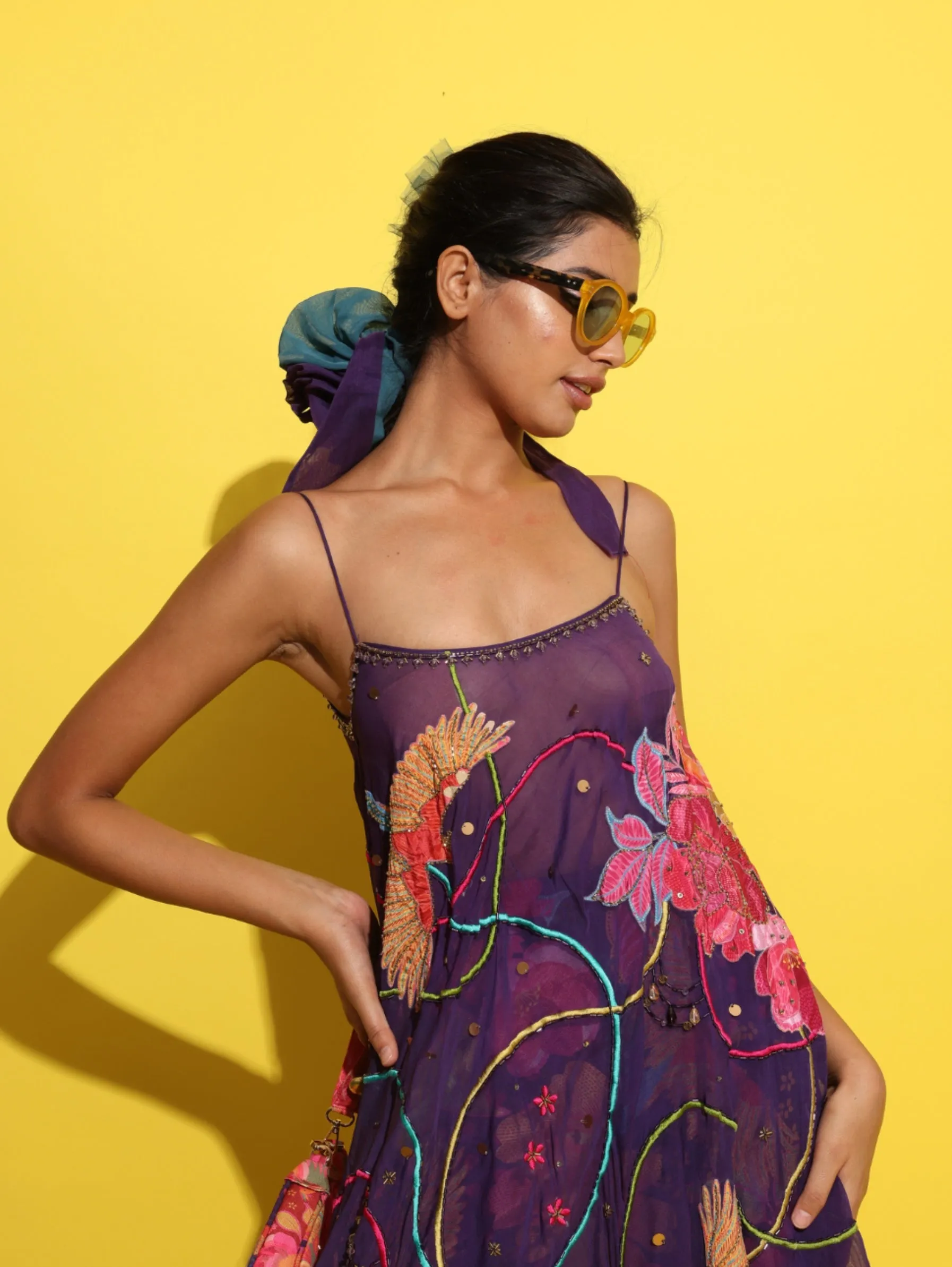 Chulbul purple cape and pants