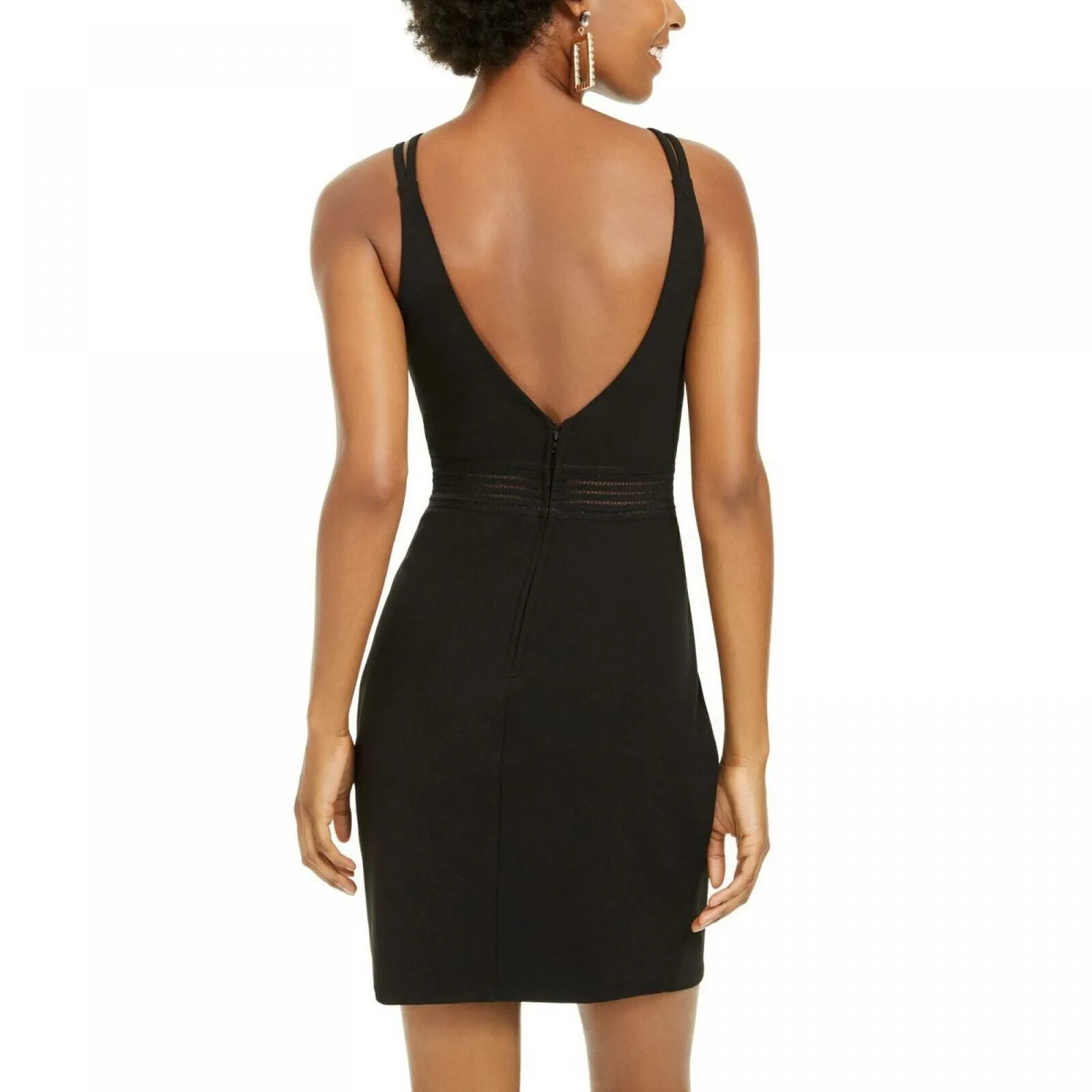 City Studio Women's Junior Fit Crisscross Bodycon Dress