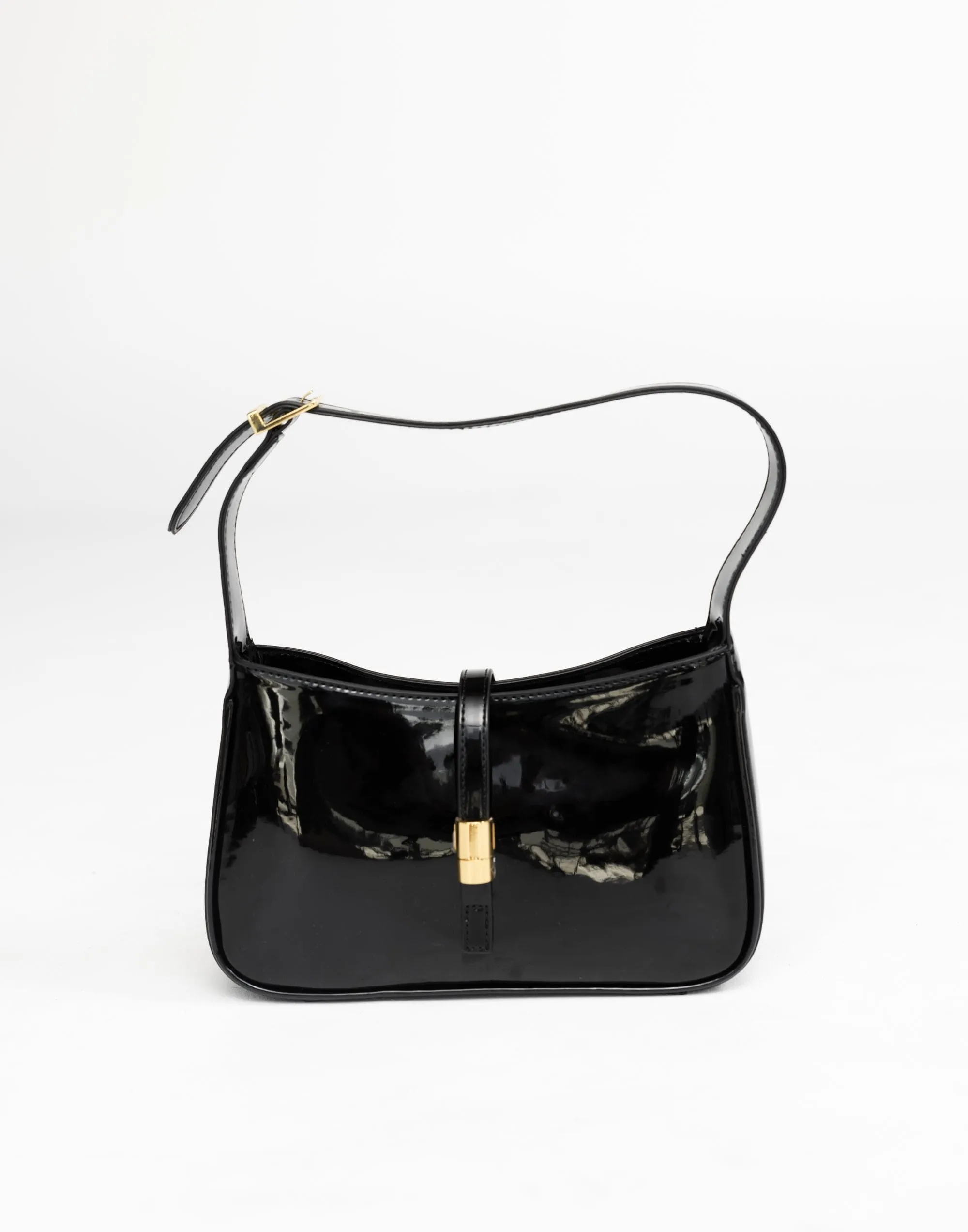 Clara Shoulder Bag (Black Patent) - By Billini