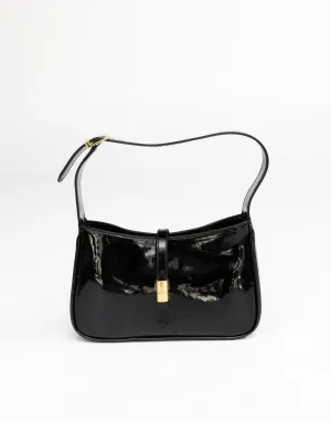 Clara Shoulder Bag (Black Patent) - By Billini