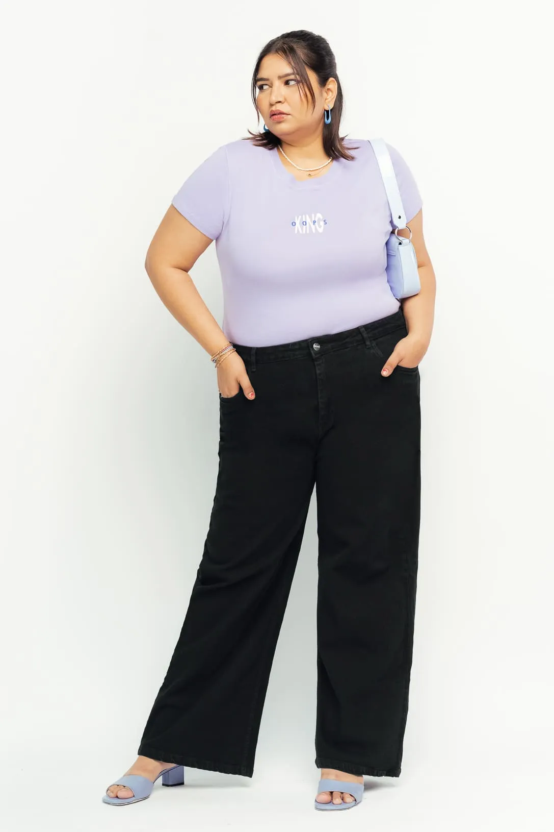 Clean Black Curve Straight Jeans