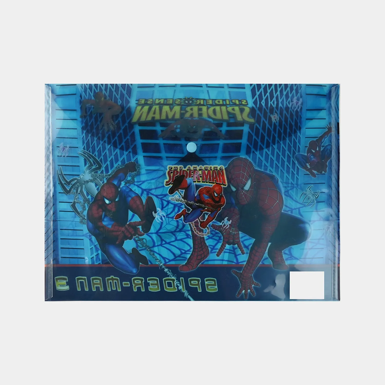 Clear Bag Button File Plastic Folder