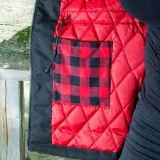 CLPF415-S-Red Blk Jacket Plaid with Lining & Hood