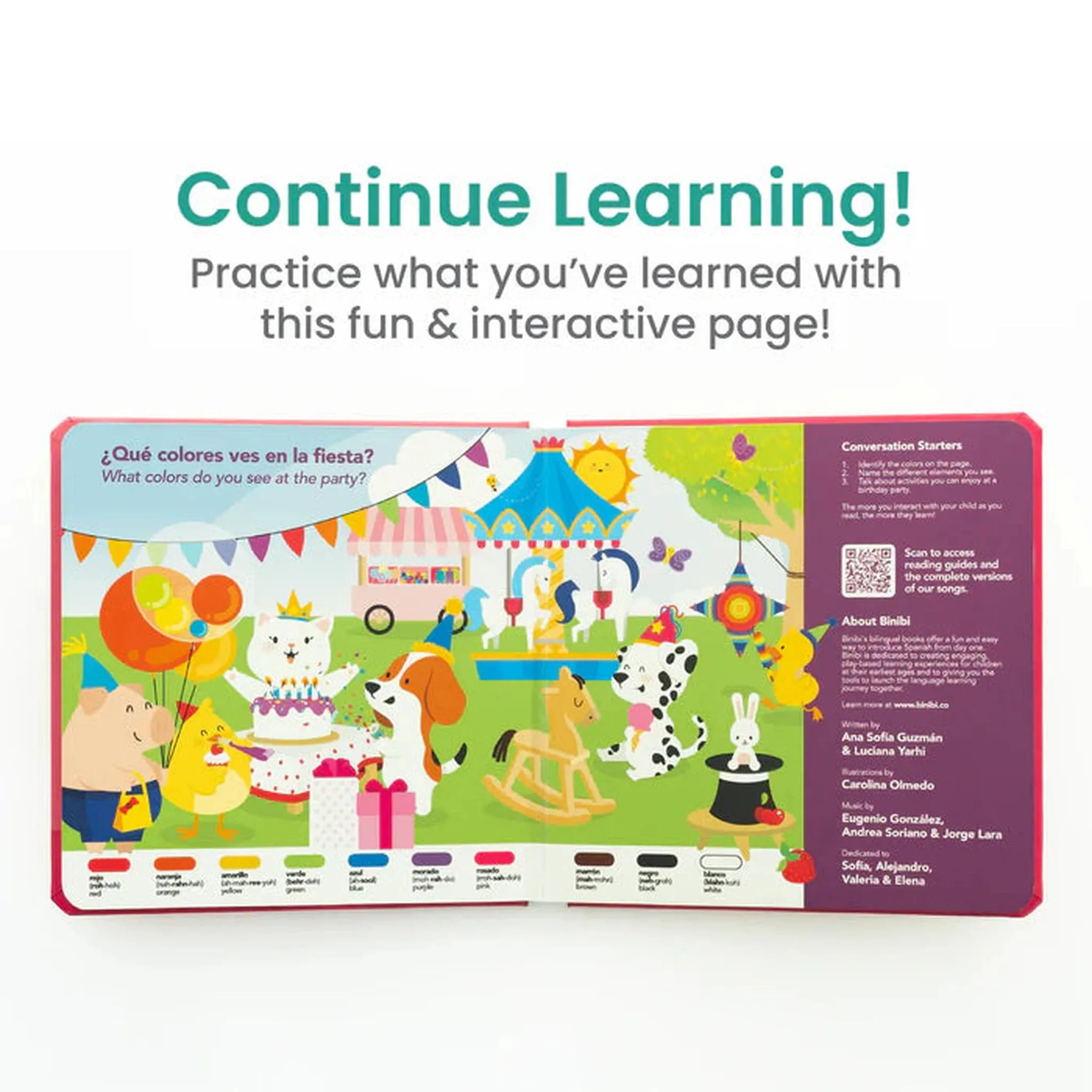 Colors At The Birthday Party Bilingual Musical Book