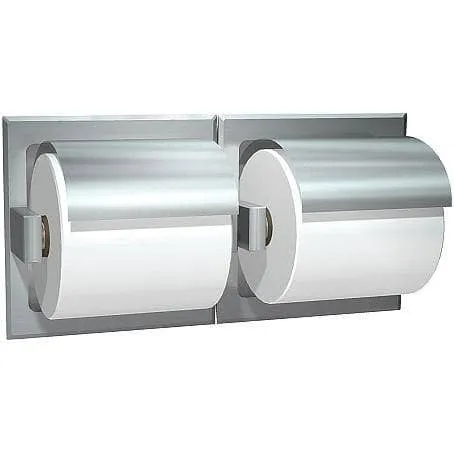 Commercial Toilet Paper Dispenser w/ Hood, Recessed-Mounted, Stainless Steel w/ Satin Finish ASI 74022-HS