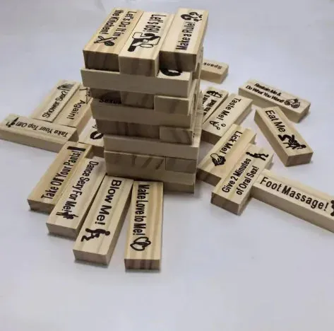 Couple Dating Building Block Tower Jenga Game