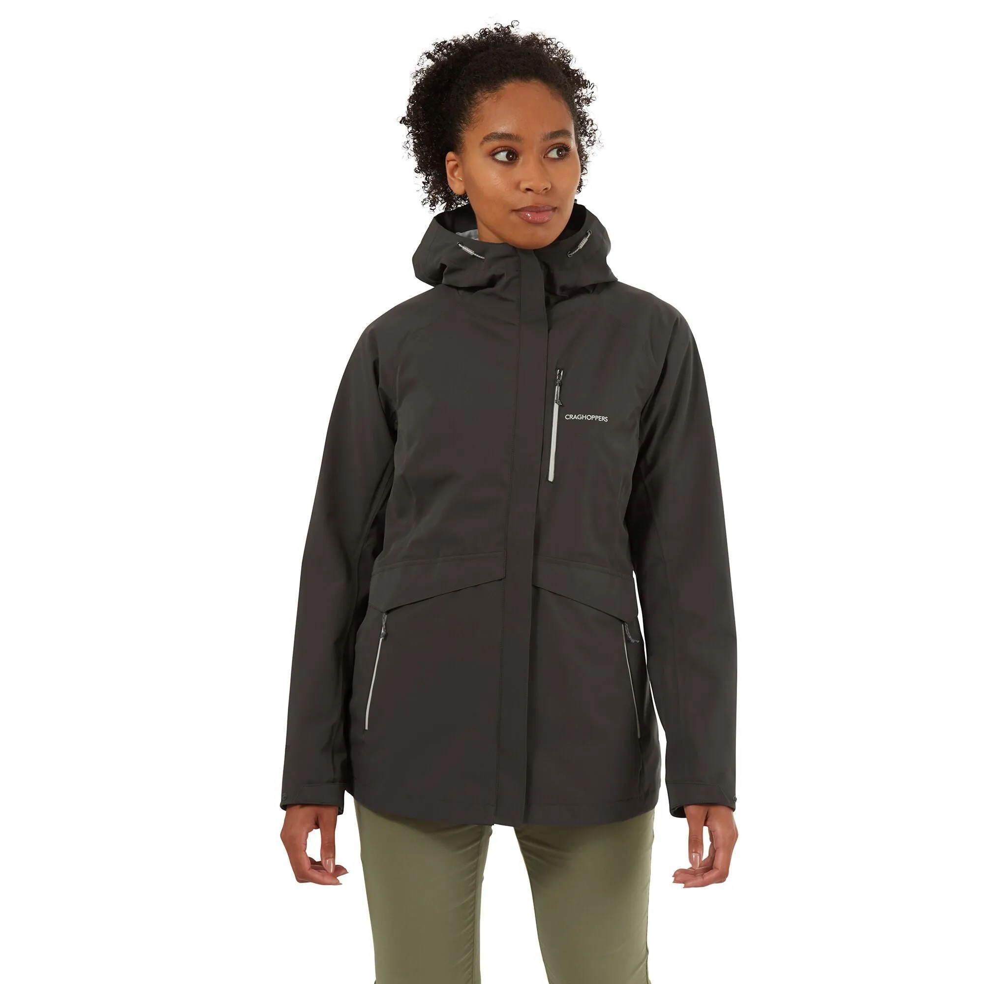 Craghoppers Women's Caldbeck Waterproof Breathable Jacket Charcoal CMW1166 RRP £115