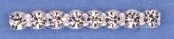 Czech Rhinestone Banding 1-Row SS19 Crystal/Silver