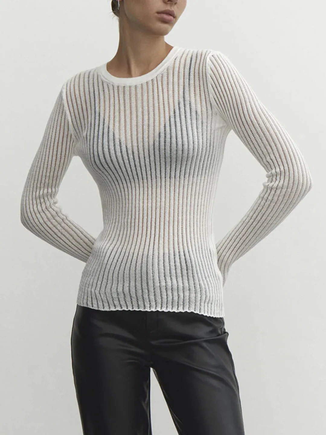 Dark Romance Sheer Long Sleeve Top