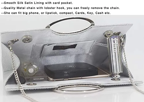 Dexmay Crystal Handle Evening Bag