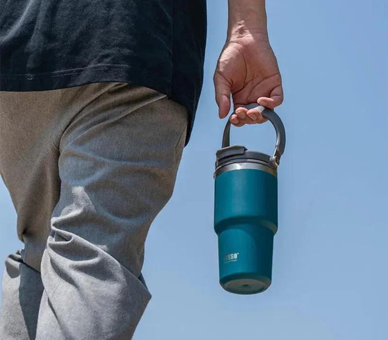 Double-Insulated Stainless Steel Travel Mug: Keep Drinks Hot or Cold On-the-Go