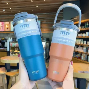 Double-Insulated Stainless Steel Travel Mug: Keep Drinks Hot or Cold On-the-Go