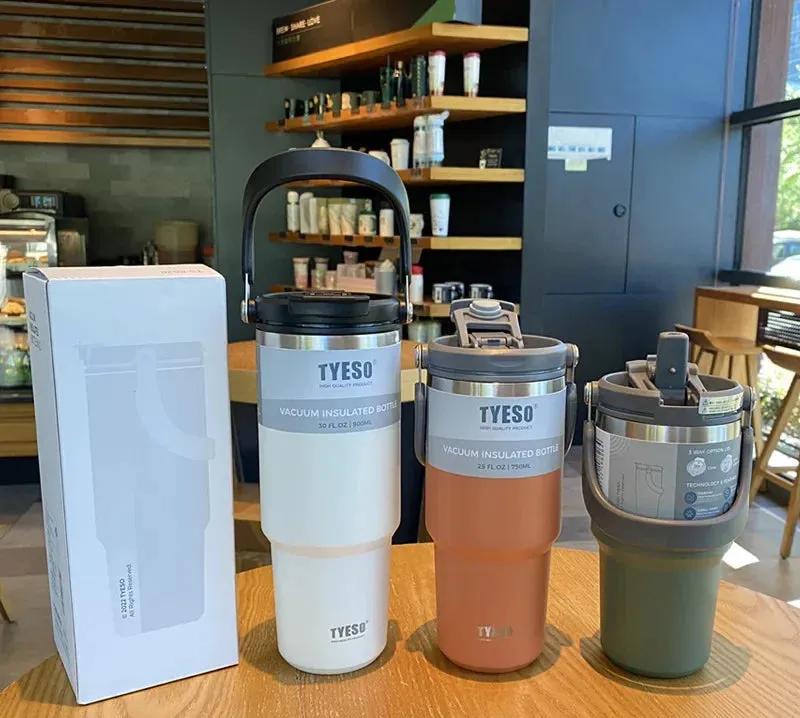 Double-Insulated Stainless Steel Travel Mug: Keep Drinks Hot or Cold On-the-Go