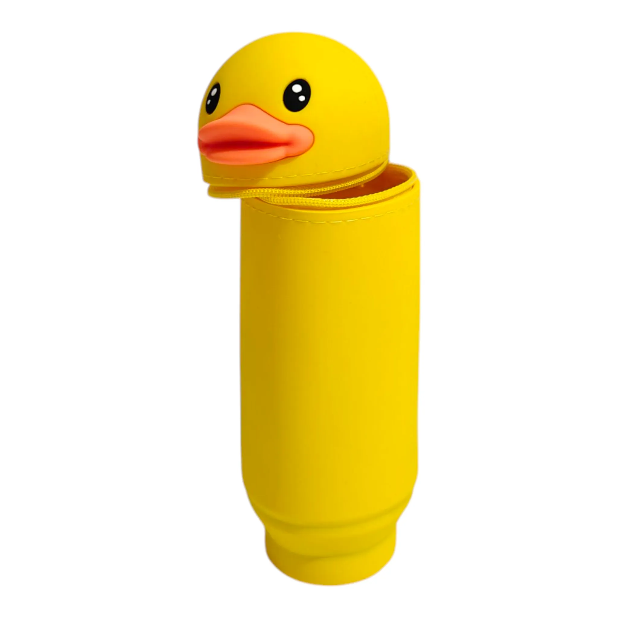 DUCK FACE SILICONE PENCIL POUCH - YELLOW