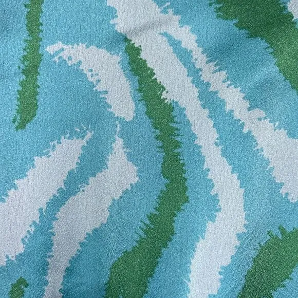 DVF Long Satin Disco 🪩 Zebra 🦓 Green Tie Robe 👘 Gorgeous!
