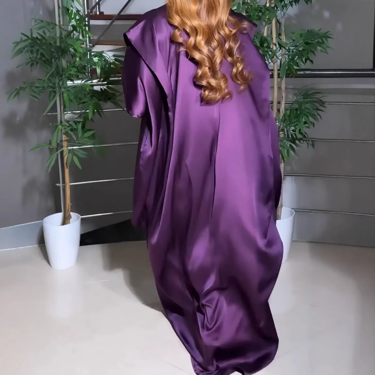 Elegant Pleated Loose Slit Maxi Dress for Graceful Everyday Style