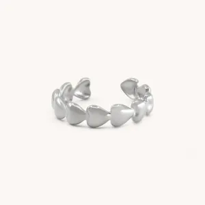Elise Heart Band Ring, Silver
