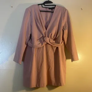 ELOQUII Pink 3/4 Sleeve Mini Dress 18W Dusty Rose Pink